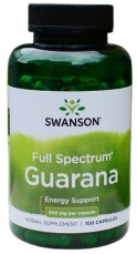 Swanson Full Spectrum Guarana 500 mg 100 kapsúl