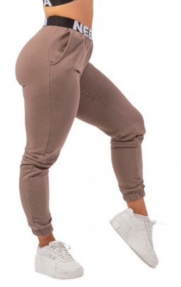Nebbia Tepláky Iconic s elastickým pásom 408 hnedá - S