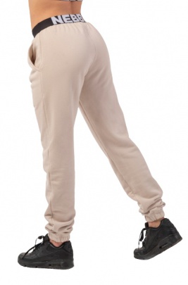 Nebbia Tepláky Iconic s elastickým pásom 408 krémová - S