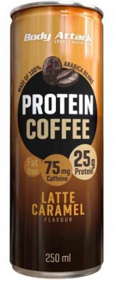 Body Attack Protein Coffee 250 ml - Karamelové Latte
