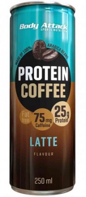 Body Attack Protein Coffee 250 ml - Karamelové Latte