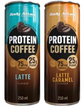 Body Attack Protein Coffee 250 ml - Karamelové Latte