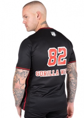 Gorilla Wear Pánske tričko San Mateo čierna/červená - 4XL