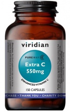 Viridian Extra Vitamin C 550mg 150 kapsúl