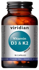 Viridian Vitamin D3 & K2 90 kapsúl
