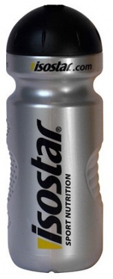 Isostar Fľaša Bidon 650 ml – strieborná (odklápacia)