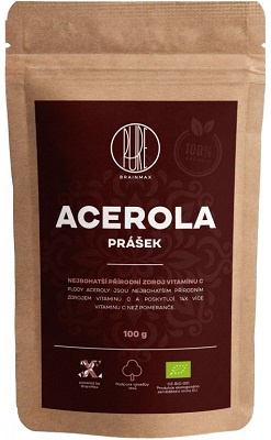 Brainmax Pure Acerola BIO prášok 100g PREŠLA DMT
