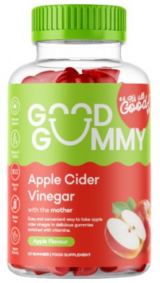 Good Gummy Apple Cider Vinegar (jablečný ocet) 60 želé bonbónů - jablko PREŠLA DMT (1/2023)