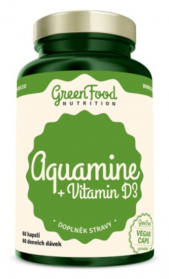 GreenFood Aquamin + Vitamin D3 60 kapsúl PREŠLA DMT 2.6.2022