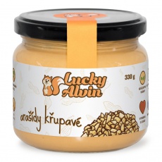 Lucky Alvin Arašidový krém 330g - chrumkavý PREŠLA DMT 14.8.2025