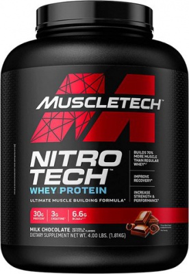 MuscleTech Nitro-Tech 1820 g - mliečna čokoláda