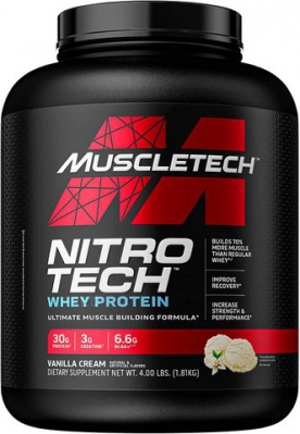MuscleTech Nitro-Tech 1820 g - mliečna čokoláda