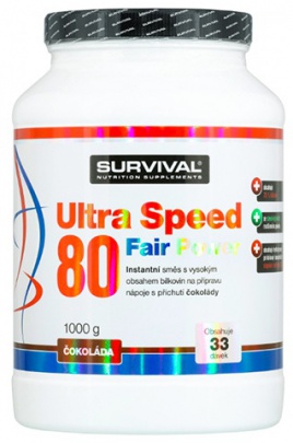 Survival Ultra Speed 80 Fair Power 1000 g - ľadová káva/smotana VÝPREDAJ