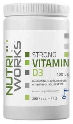 NutriWorks Vitamín D3 2000iu 200 kapsúl