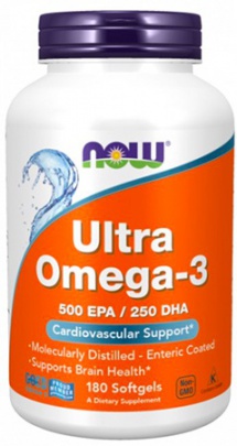 Now Foods Ultra Omega 3 500 EPA/250 DHA 90 kapsúl