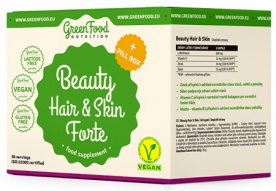 GreenFood Beauty Hair & Skin Forte + Pillbox 60 + 60 kapsúl