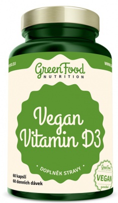 GreenFood Vegan Vitamin D3 60 kapsúl PREŠLA DMT (5.23.2023)