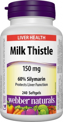 Webber Naturals Milk Thistle 150 mg 240 kapsúl PREŠLA DMT 8.2024