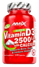 Amix Vitamín D3 2500 I.U. s vápnikom 120 kapsúl