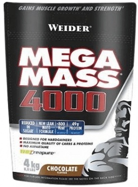 Weider Giant Mega Mass 4000 3 kg - čokoláda