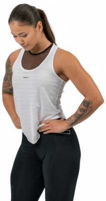 Nebbia FIT Activewear tielko “Airy” s reflexným logom 439 biela XS
