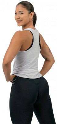 Nebbia FIT Activewear tielko “Airy” s reflexným logom 439 biela XS