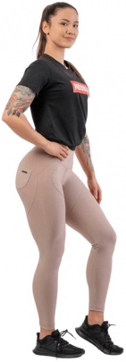 Nebbia Lifting Effect Bubble Butt legíny s vysokým pasem 587 béžová - L