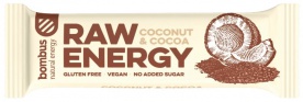Bombus Raw Energy bar 50 g - arašidy/datle