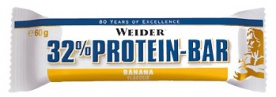 Weider 32% Protein Bar 60 g – biela čokoláda/banán