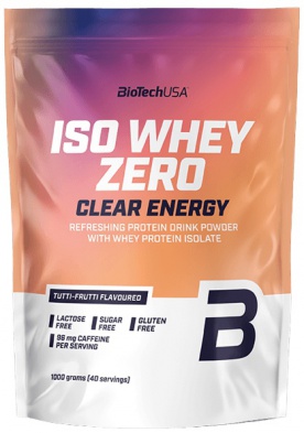 BiotechUSA Iso Whey Zero Clear Energy 1000 g - Tutti Frutti