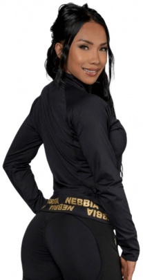 Nebbia Intense Dámska mikina so zipsom warm-up 833 gold - L