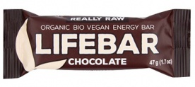Lifefood Lifebar Raw BIO 47 g - čokoláda