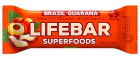 Lifefood Lifebar Superfoods Raw BIO 47 g - guarana/para orechy