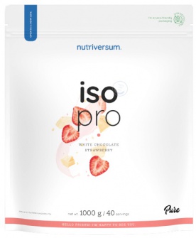 Nutriversum Iso Pro Protein 1000 g - biela čokoláda/jahoda