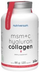 Nutriversum MSM + Vitamín C + Kyselina Hyaluronová + Kolagén 120 kapsúl