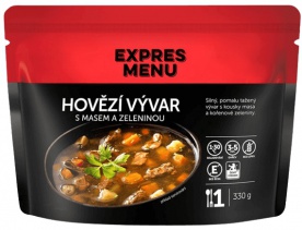Expres menu Jednoporciová polievka 330 g - Kurací vývar s mäsom a zeleninou