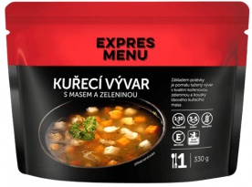 Expres menu Jednoporciová polievka 330 g - Kurací vývar s mäsom a zeleninou