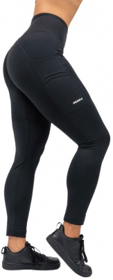 Nebbia Legíny s vysokým pásom Leg day goals 248 čierna - XS