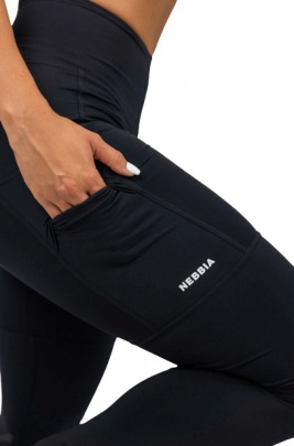 Nebbia Legíny s vysokým pásom Leg day goals 248 čierna - XS