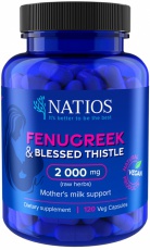 NATIOS Fenugreek & Blessed Thistle Extract Pískavice 2000 mg 120 kapsúl