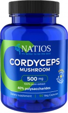 NATIOS Cordyceps Extract 500 mg, 40 % polysaccharides, 90 kapsúl
