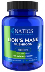 NATIOS Lion's Mane Extract 500 mg 30% polysaccharides 90 kapsúl