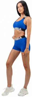 Nebbia Fitness šortky s vysokým pásom GLUTE PUMP 240 modrá - S