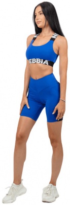 Nebbia Cyklistické šortky s vysokým pásom ICONIC 238 modrá - S