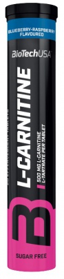 BioTechUSA L-Carnitine 500 mg 20 tabliet - čučoriedka / malina