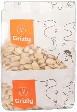 GRIZLY Mandle Natural lúpané - 1000 g