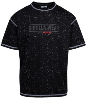 Gorilla Wear Pánske Oversized tričko Saginaw - Washed čierne