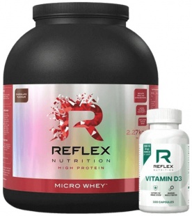 Reflex Micro Whey Native 2270 g - jahoda + Vitamin D3 100 kapslí ZADARMO