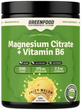 GreenFood Magnesium Citrate + Vitamín B6 420 g