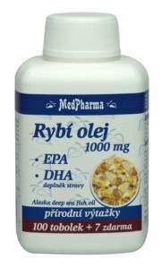 MedPharma Rybí olej 1000mg + EPA + DHA 107 kapsúl